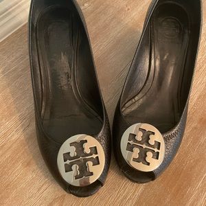 Tory Burch Sally 2 Peep Toe Wedge Heels